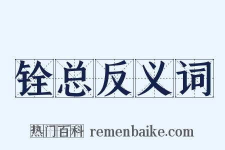 铨总反义词是什么意思的图片